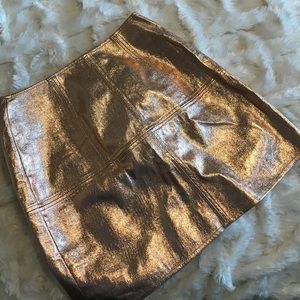 Gold metallic skirt
